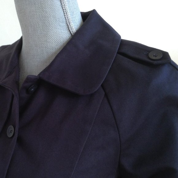 NEW Joes Jeans Short Sleeve Cotton Trench Coat Jacket Navy Blue XS - Picture 12 of 13